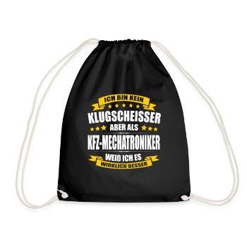 Ich Bin Kein Klugscheisser KFZ-Mechatroniker KFZ - Turnbeutel - Schwarz - Vorne
