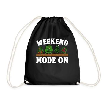 Gardener Gardening Landscaper - Gardening Mode On - Drawstring Bag - black - Front