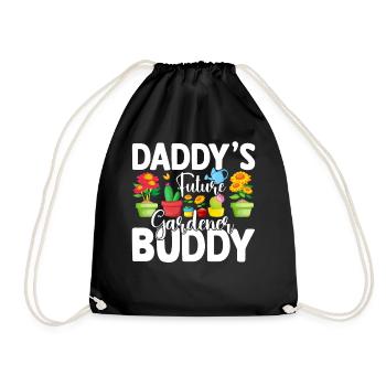 Daddys Future gardener Buddy - Baby Gardener - Turnbeutel - Schwarz - Vorne