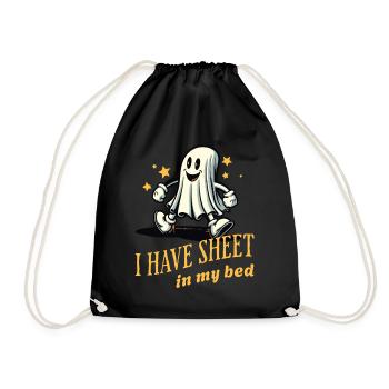 Funny Ghost Saying Halloween Costume - Drawstring Bag - black - Front