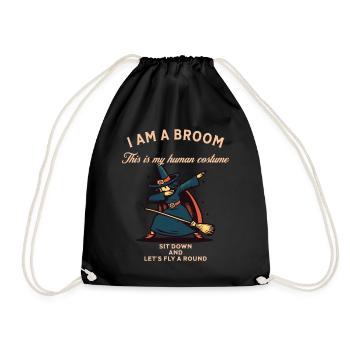 Vintage gothique Halloween Costume Décoration Design - Sac de sport léger - noir - Devant