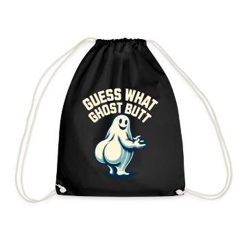 Halloween Costume Funny Ghosts Saying - Drawstring Bag - black - Front