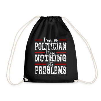 Je suis un politicien Drôle Sarcastique Citation Cadeau - Sac de sport léger - noir - Devant
