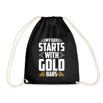 Goldsmith Gold Jewelry Manufacturer Gold Jewelry - Drawstring Bag - black - Front
