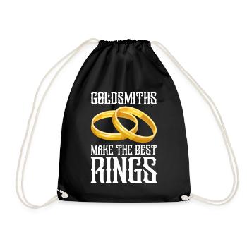 Goldsmith Gold Jewelry Manufacturer Gold Jewelry - Drawstring Bag - black - Front