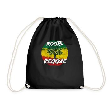 Rastafari Music Vibes Only Rasta Jamaica Reggae - Drawstring Bag - black - Front