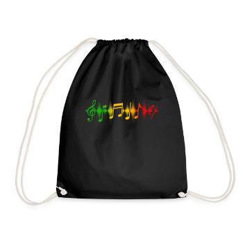 Rastafari Music Vibes Only Rasta Jamaica Reggae - Drawstring Bag - black - Front