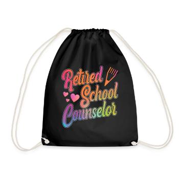 School Counselor Retired - Turnbeutel - Schwarz - Vorne