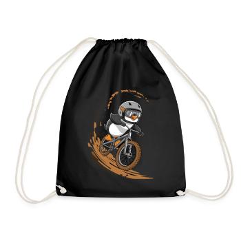 Plaisir du pingouin à vélo - Sac de sport léger - noir - Devant