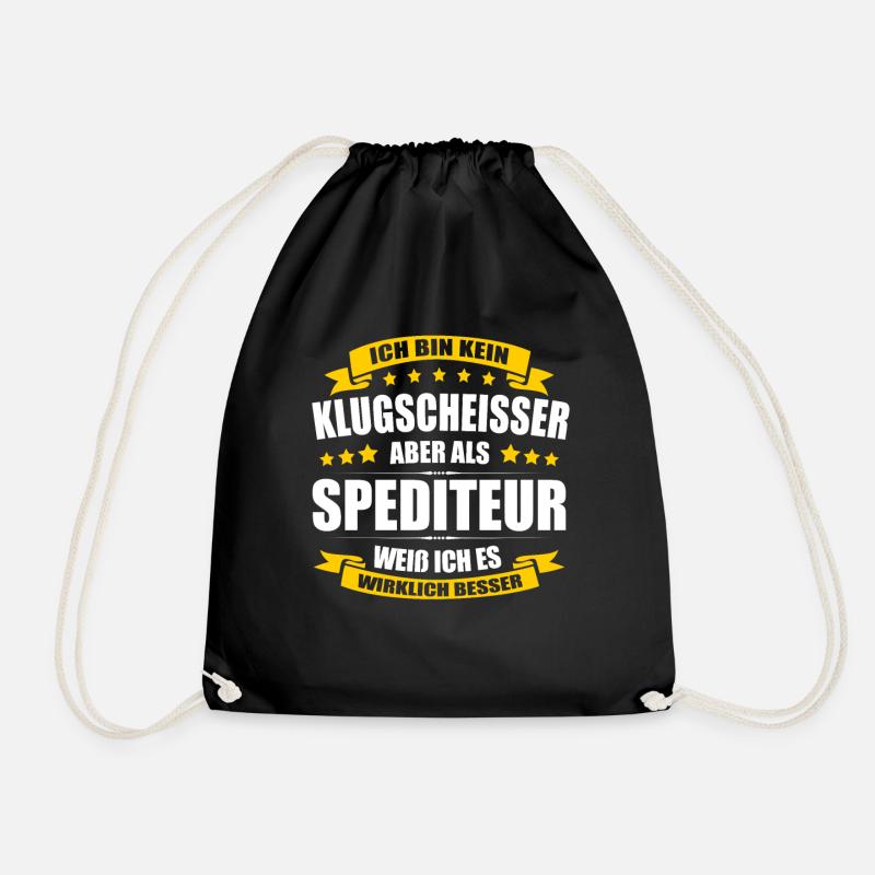 Ich Bin Kein Klugscheisser Spediteur - Turnbeutel - Schwarz