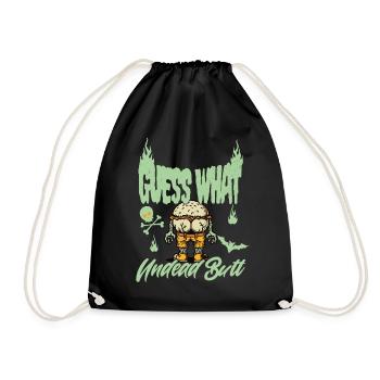Halloween Costume Decoration Scary Disguise - Drawstring Bag - black - Front