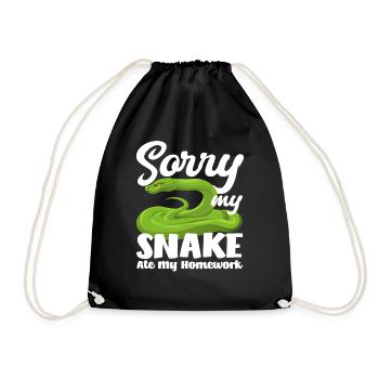 Snake Homework - Drawstring Bag - black - Front
