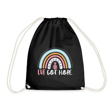 IVF Got Hope Lustig IVF Boho Regenbogen Unfruchtbarkeit - Turnbeutel - Schwarz - Vorne