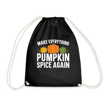 Pumpkin Spice Latte Fall Halloween Pumpkin Spice Spice - Drawstring Bag - black - Front