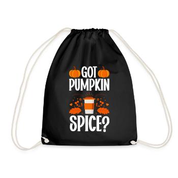 Pumpkin Spice Latte Fall Halloween Pumpkin Spice Spice - Drawstring Bag - black - Front