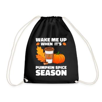 Pumpkin Spice Latte Fall Halloween Pumpkin Spice Spice - Drawstring Bag - black - Front