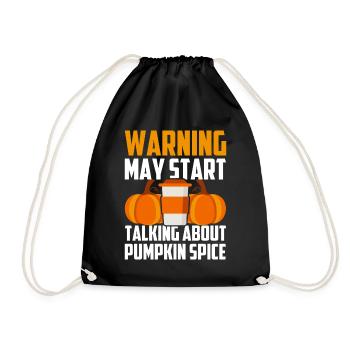 Pumpkin Spice Latte Fall Halloween Pumpkin Spice Spice - Drawstring Bag - black - Front