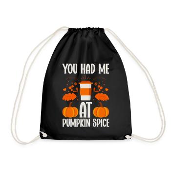Pumpkin Spice Latte Fall Halloween Pumpkin Spice Spice - Drawstring Bag - black - Front