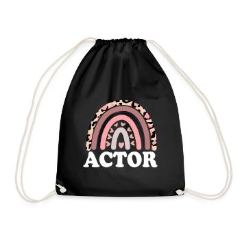 Actor Performing Art Boho Rainbow Movie Actor - Drawstring Bag - black - Front