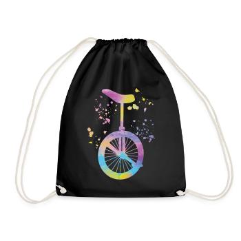 Unicycliste monocycle monocycle - Sac de sport léger - noir - Devant