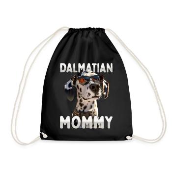 Dalmatiner Mommy Hunde Mama Mutter Muttertag Mom - Turnbeutel - Schwarz - Vorne