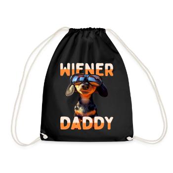Viennois Papa Teckel Papa Teckel Papa Fête des Pères - Sac de sport léger - noir - Devant