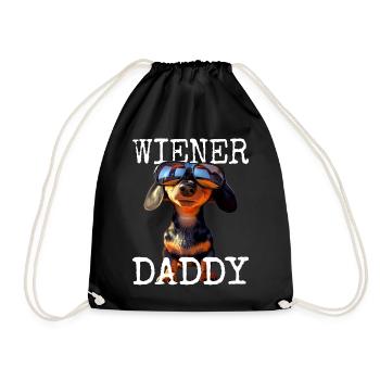 Viennois Papa Teckel Papa Teckel Papa Fête des Pères - Sac de sport léger - noir - Devant