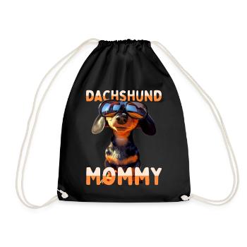 Teckel Maman Viennoise Maman Teckel Maman Fête des Mères - Sac de sport léger - noir - Devant