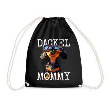 Teckel Maman Teckel Maman Viennoise Maman Fête des Mères - Sac de sport léger - noir - Devant