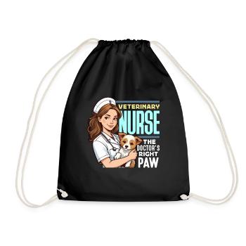 Veterinary Nurse The Doctor's Right Vet Assistant - Drawstring Bag - black - Front