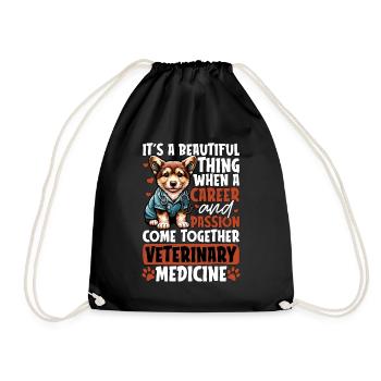 Veterinary Medicine It's A Beautiful Animal Lover - Drawstring Bag - black - Front
