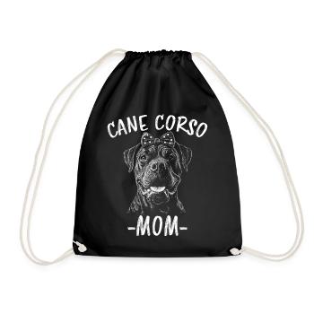 Cane Corso Italiano Mom Mom Cane Corso Gift - Drawstring Bag - black - Front