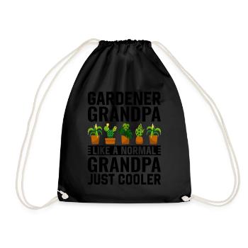 Jardinier Papi comme un Papi normal juste plus frais - Sac de sport léger - noir - Devant