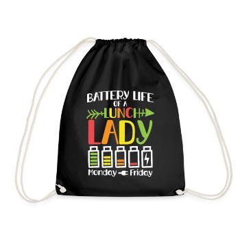 battery life of lunch lady - Turnbeutel - Schwarz - Vorne