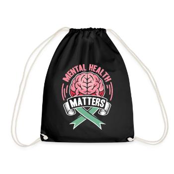 Mental health counts as a motive - Drawstring Bag - black - Front