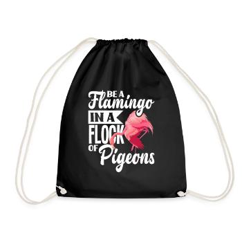 Idée cadeau de jeu de mots Flamingo Doves - Sac de sport léger - noir - Devant