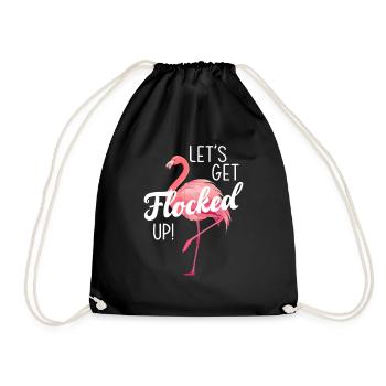 Flamant rose d’été Animal - Sac de sport léger - noir - Devant