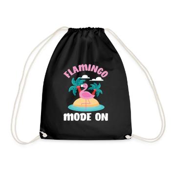 Flamingo Fabulous - Drawstring Bag - black - Front