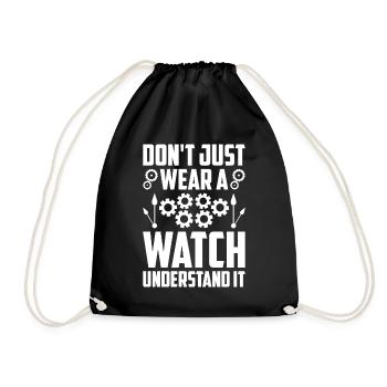 Watchmaker Watchmaking Horologist Horologies - Drawstring Bag - black - Front