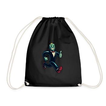 Rétro Vintage Style Halloween Zombie Costume Décoration - Sac de sport léger - noir - Devant