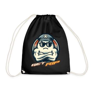 Halloween Costume Funny Ghosts Saying get R.I.P - Drawstring Bag - black - Front