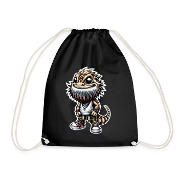 Bearded dragons - Drawstring Bag - black - Front