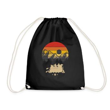 Stand Up Paddling Kayak Driver Retro Water Rat - Drawstring Bag - black - Front