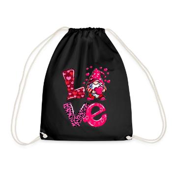 Gnome Nouvellement amoureux Couples amoureux Homme Femme - Sac de sport léger - noir - Devant