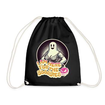 Für Die Boobies Halloween Kostüm Lustiger Spruch - Turnbeutel - Schwarz - Vorne