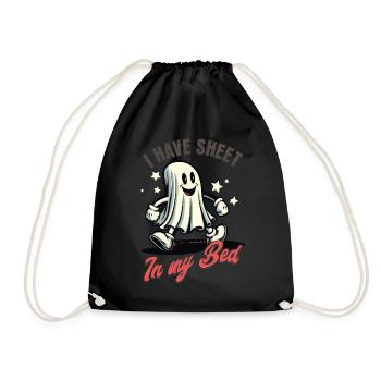 Funny Ghost Saying Halloween Costume - Drawstring Bag - black - Front