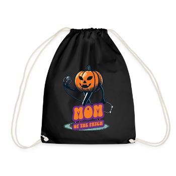 Maman du champ de citrouilles drôle disant Halloween - Sac de sport léger - noir - Devant