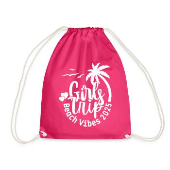 Weekend Girls Trip Beach Vibes 2025 - Turnbeutel - Fuchsia - Vorne