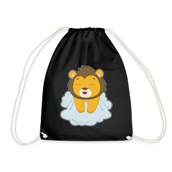 Lion Clouds - Drawstring Bag - black - Front