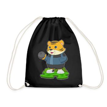 Tiger Bowling Bowlingkugel - Turnbeutel - Schwarz - Vorne